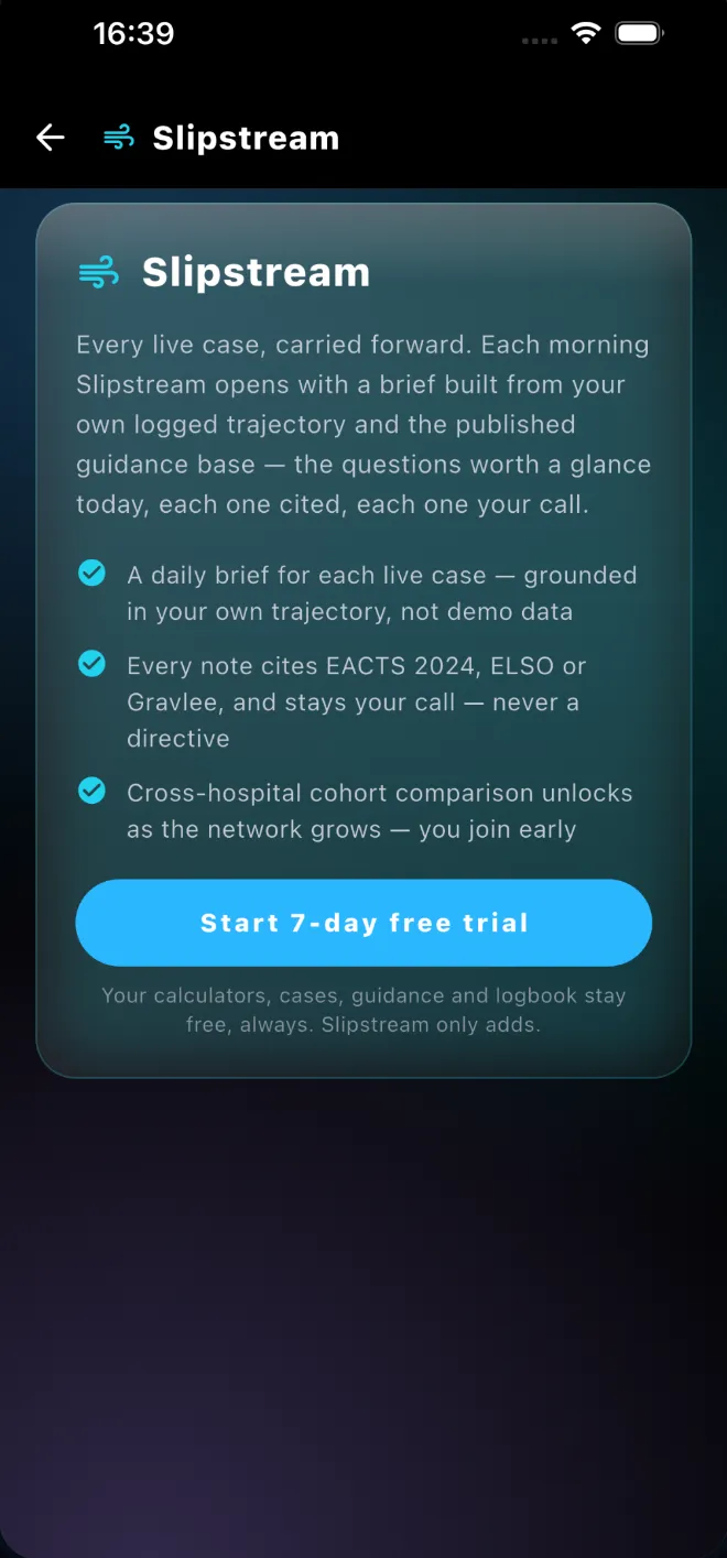 Slipstream screen: the cited morning brief